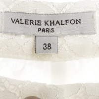 Valerie Khalfon  Pantalon de dentelle crème