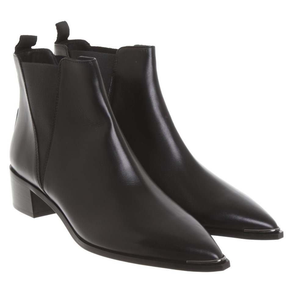 Acne Bottines en Cuir en Noir