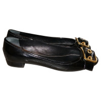 Car Shoe Slippers/Ballerinas Patent leather in Black