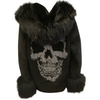 Philipp Plein Jacke/Mantel aus Pelz in Schwarz