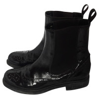 Pollini Patent leather ankle boots