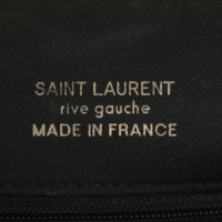 Saint Laurent Velvet shoulder bag in black