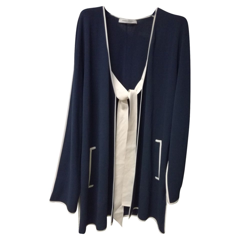 Marina Rinaldi Jacket/Coat Silk in Blue