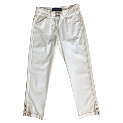 Trussardi Paire de Pantalon en Coton en Blanc