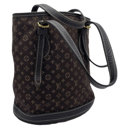 Louis Vuitton Bucket Bag aus Leinen in Braun