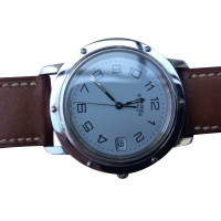 Hermès Armbanduhr aus Leder in Braun