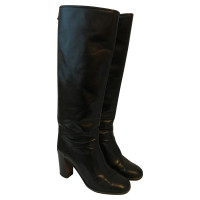 Pollini Boots Leather in Black