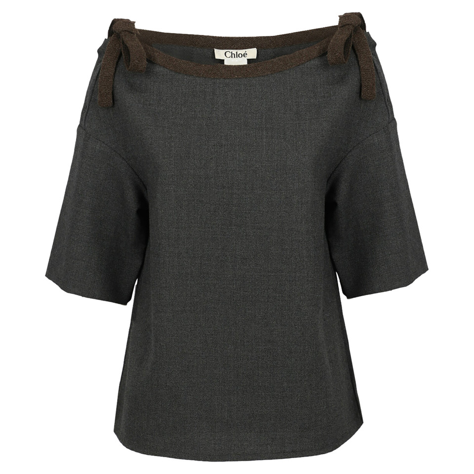 Chloé Top Wool in Grey