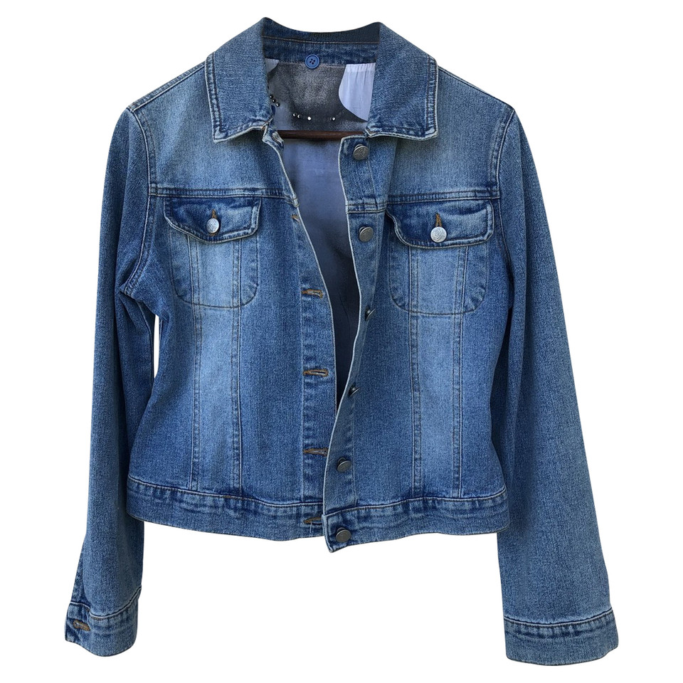 Blumarine Jacke/Mantel aus Baumwolle in Blau