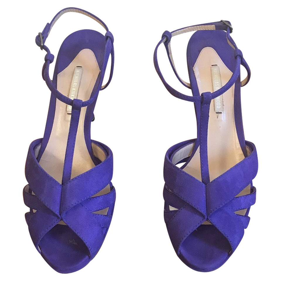 Nicholas Kirkwood Sandals Suede in Violet