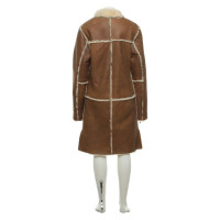 Dolce & Gabbana Lambskin coat in brown