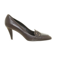 Bally Brown pumps with contrasting stitching