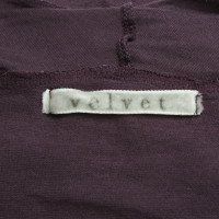 Velvet Wickelshirt in Violett