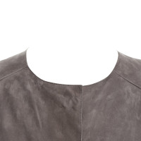 Andere Marke Steven-K - Veloursleder-Mantel in Grau