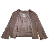 Moschino Jacke/Mantel aus Wolle in Nude