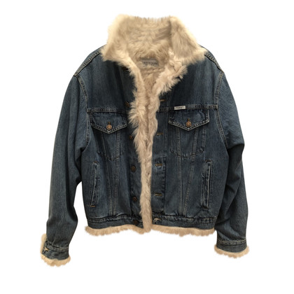 Forte Dei Marmi Couture Jacket/Coat Fur in Blue