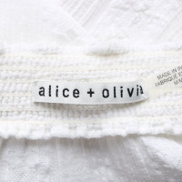 Alice + Olivia Oberteil aus Baumwolle in Weiß