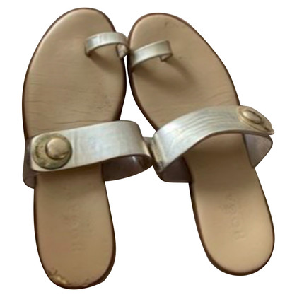 Hogan Sandals Leather in Gold