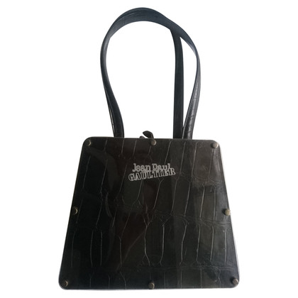 Jean Paul Gaultier Handtasche aus Leder in Schwarz