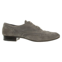 Santoni Scarpe stringate in Pelle scamosciata in Grigio