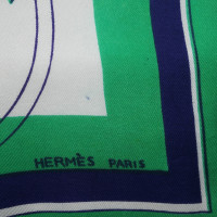 Hermès Sjaal Zijde in Groen