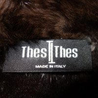 Thes & Thes Manteau de fourrure de vison avec alimentation