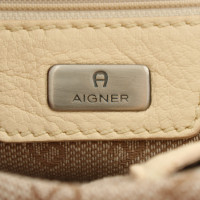 Aigner Handbag in cream / brown