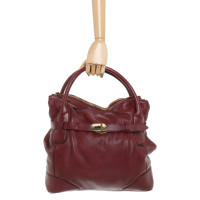 Burberry Handtasche aus Leder in Bordeaux