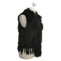 Oakwood Gilet di pelliccia in Black