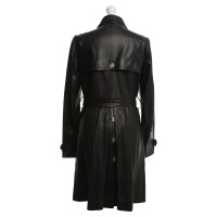 Gucci cappotto di pelle di colore nero