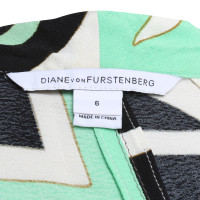 Diane Von Furstenberg Kurzarm-Kleid mit Muster