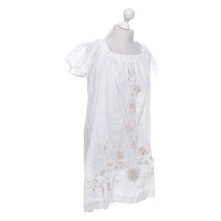 Twin Set Simona Barbieri Robe en lin blanche