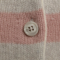 360 Sweater Kaschmir-Strickjacke mit Streifenmuster