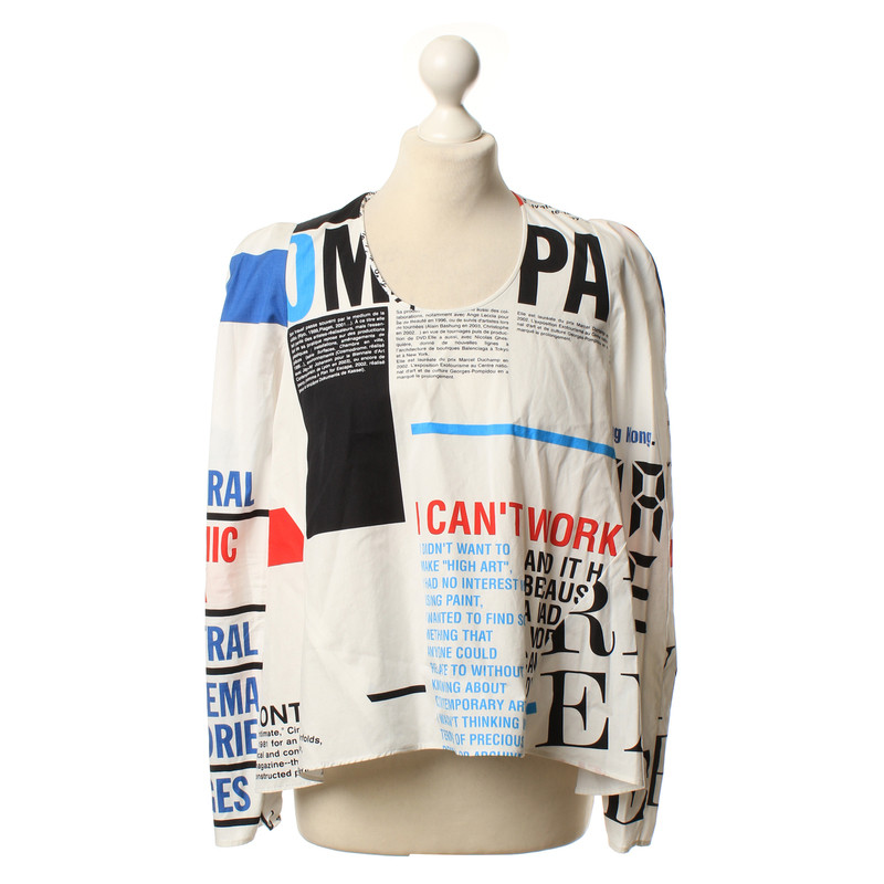 Balenciaga Text as a print blouse