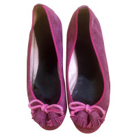 Pretty Ballerinas Slippers/Ballerinas Leather in Fuchsia