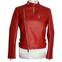Dsquared2 Giacca/Cappotto in Pelle in Rosso