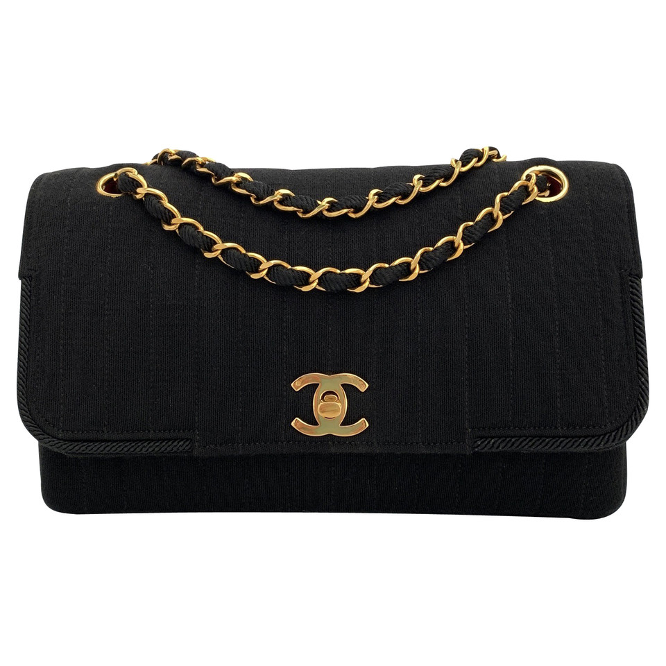 Chanel Sac à bandoulière en Coton en Noir