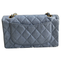 Chanel Classic Flap Bag Small in Tela in Blu