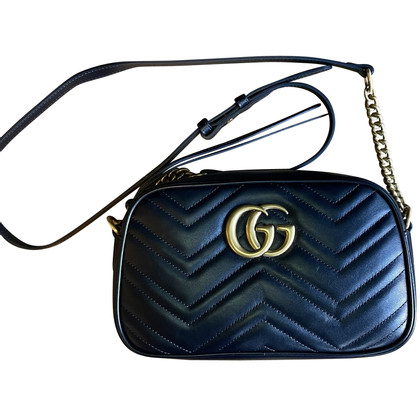 Gucci Marmont Camera Bag en Cuir en Noir