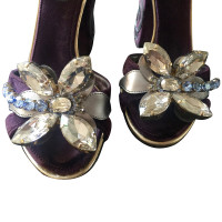 Dolce & Gabbana Velvet barock sandals