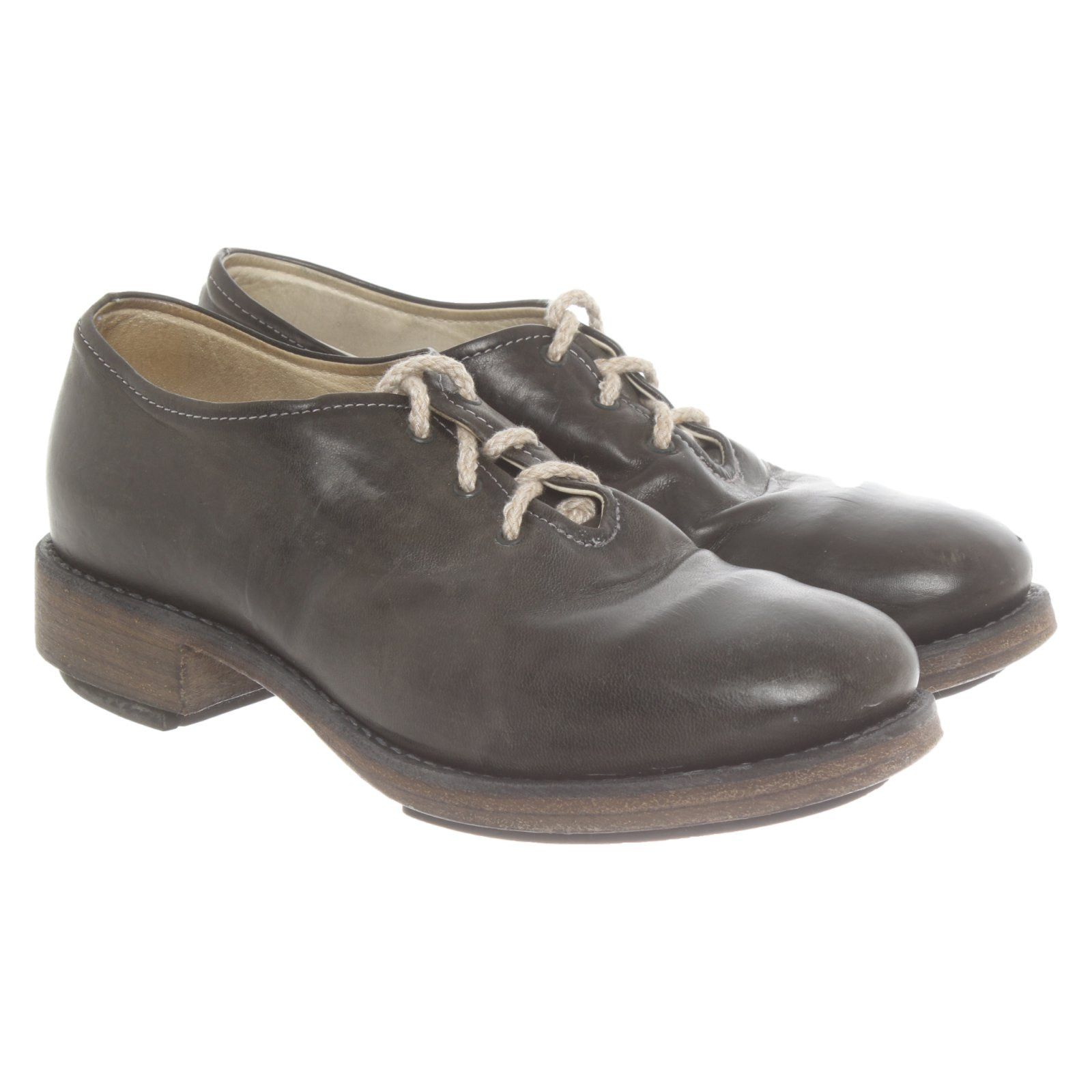 Cherevichkiotvichki Lace Up Shoes Leather In Grey Second Hand Cherevichkiotvichki Lace Up Shoes Leather In Grey Buy Used For 98