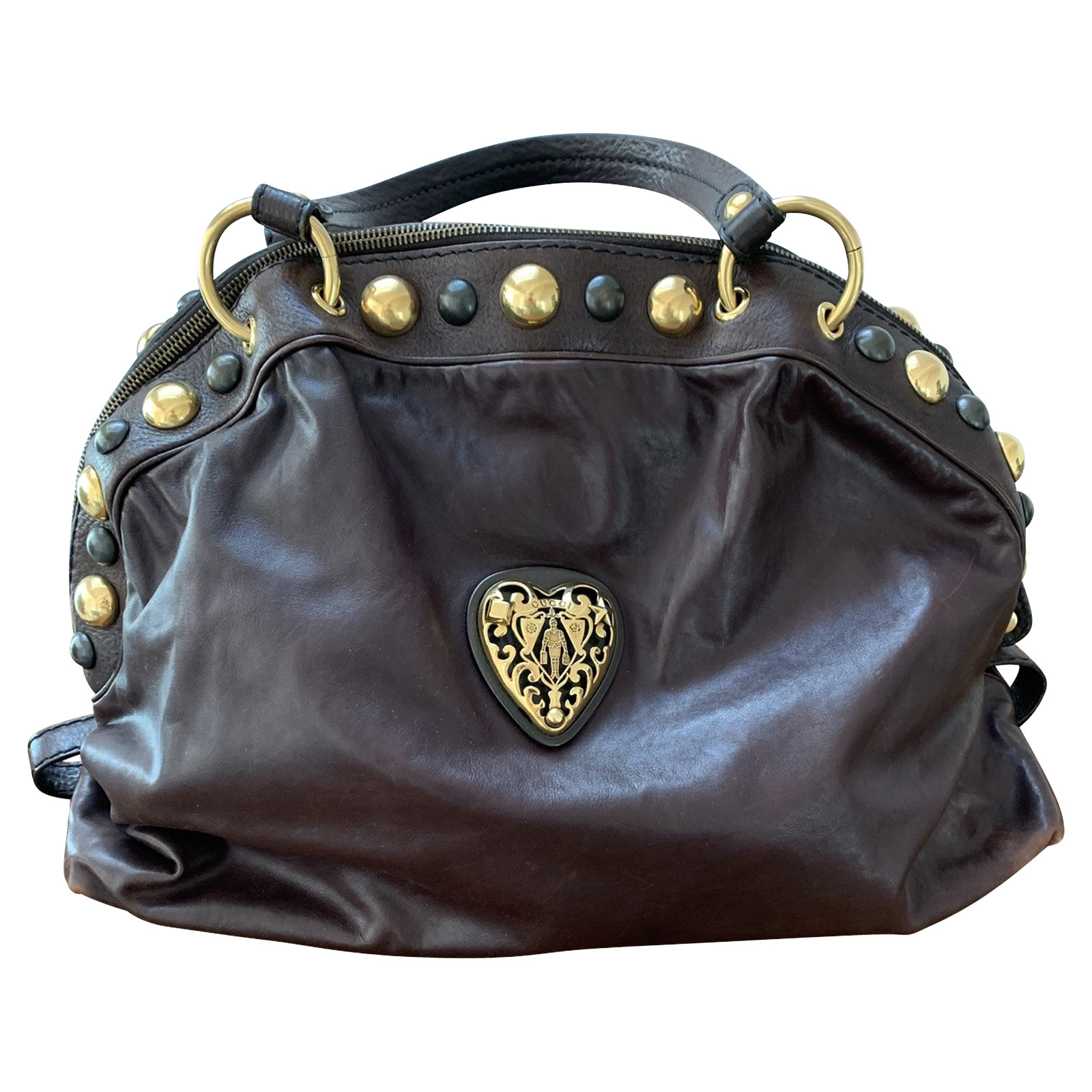 Gucci Babouska Heart Leather in Brown - Second Hand Gucci Babouska Heart  Leather in Brown buy used for 360€ (4746469)
