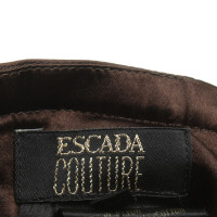 Escada Velvet shorts in dark brown