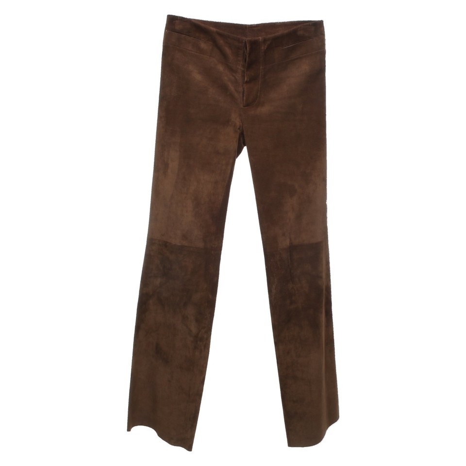 Gucci Leren broek in bruin