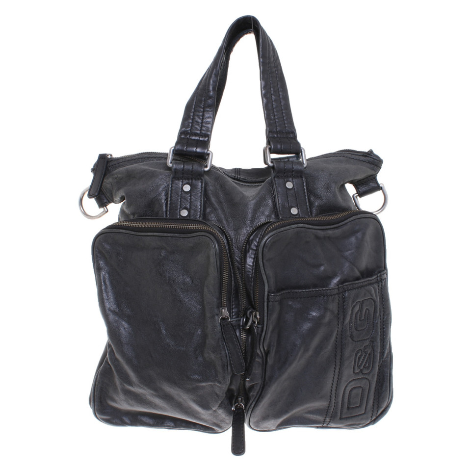 D&G Shoulder bag Leather in Black