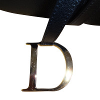 Christian Dior Saddle Bag aus Leder in Schwarz