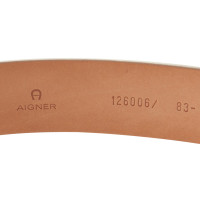 Aigner Metallic leather belt