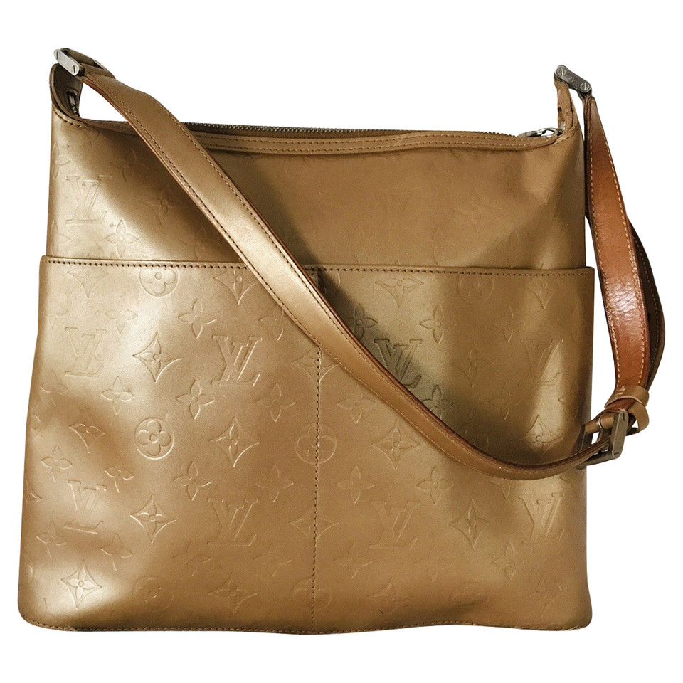 Louis Vuitton Handtasche aus Lackleder in Gold
