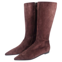 Jil Sander Brown Suede Boots