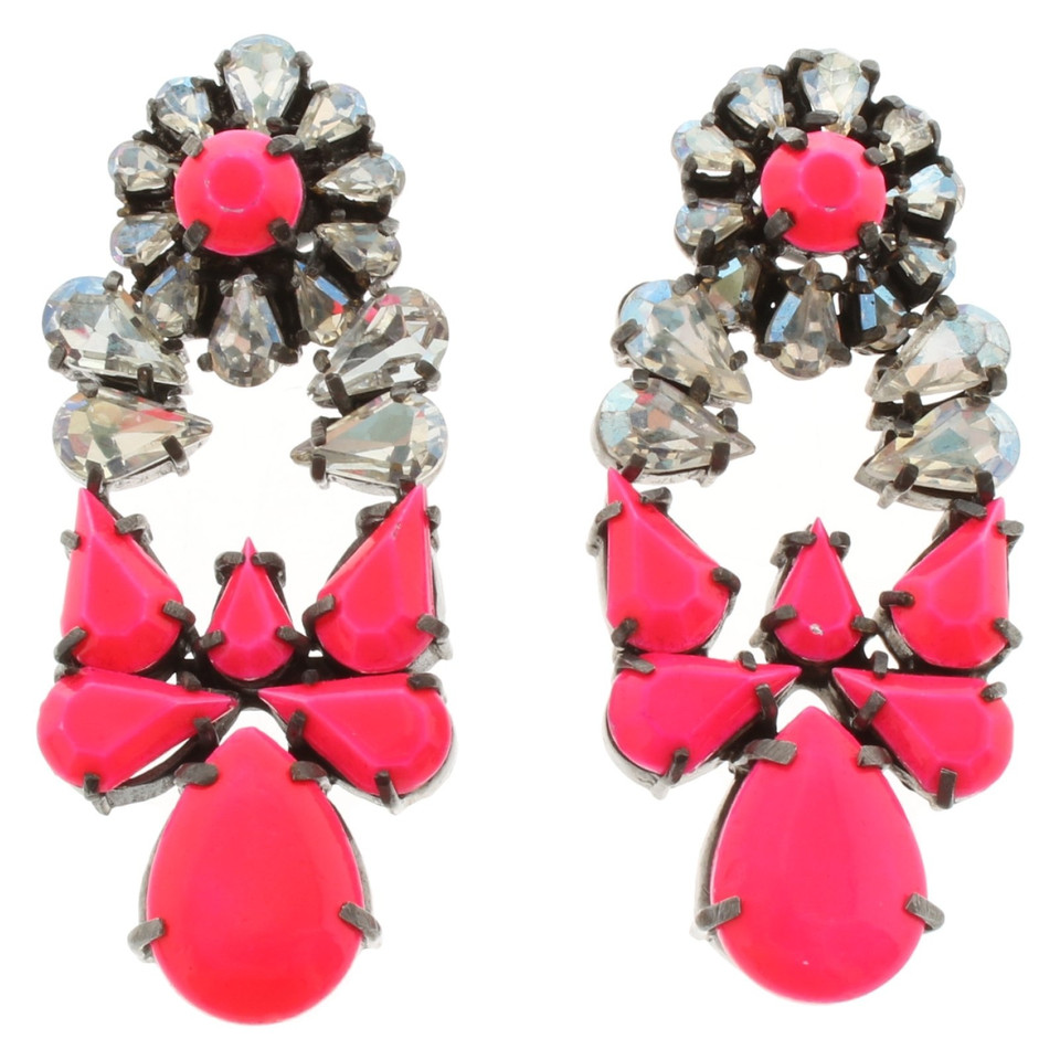 Shourouk Pink "Mia" earrings